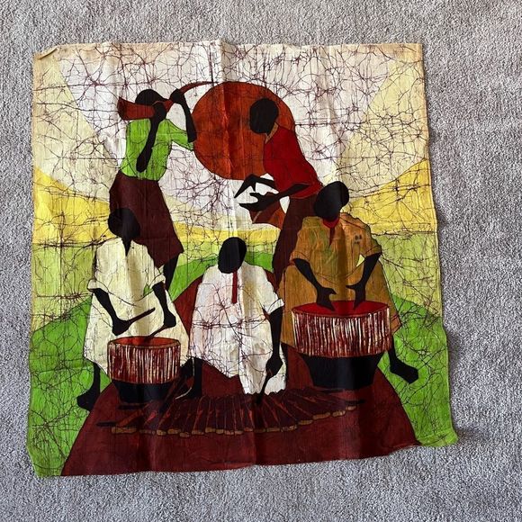 Handmade tie dye wall batik art - genuine African - Picture 5 of 5